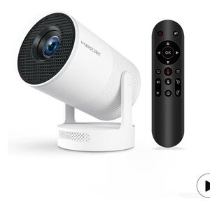 Magcubic White Projector with Remote-Electric Focus & HY300Ultra